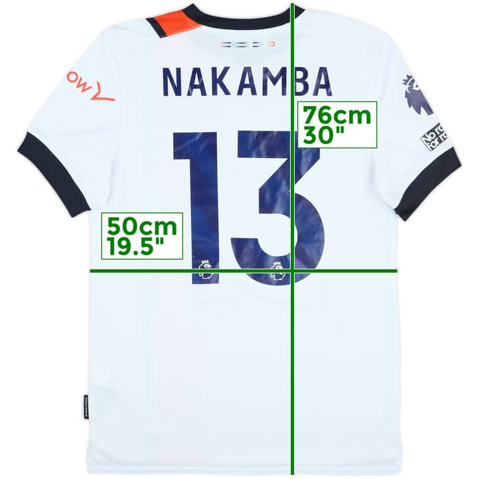 2023-24 Luton Match Issue Away Shirt Nakamba #13