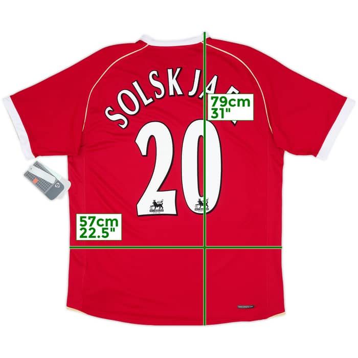 2006-07 Manchester United Home Shirt Solskjaer #20 (L)