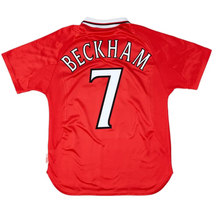 1999-00 Manchester United 'CL Winners' Shirt Beckham #7 - 5/10 - (M)