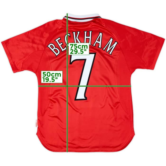 1999-00 Manchester United 'CL Winners' Shirt Beckham #7 - 5/10 - (M)