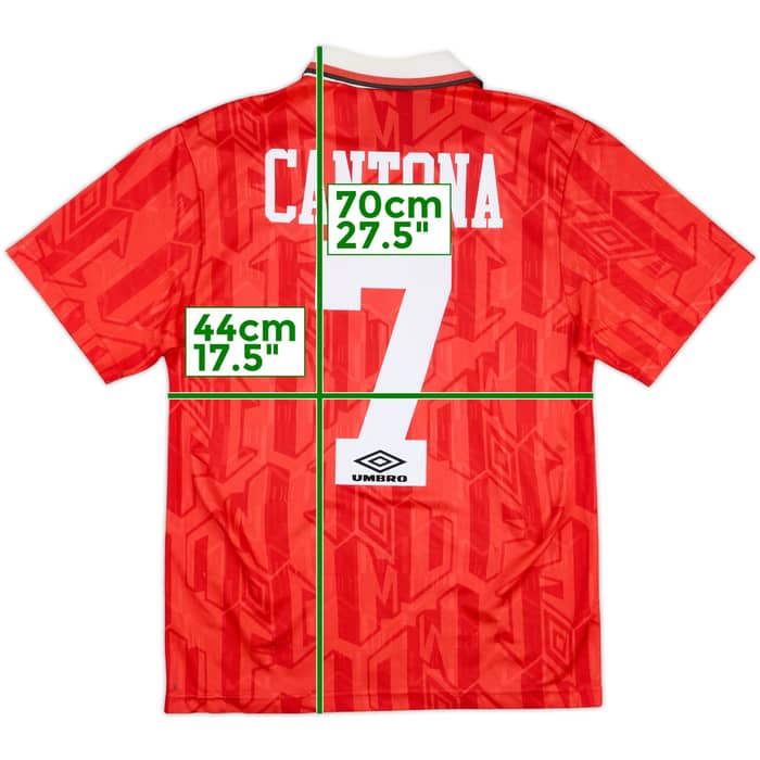 1992-94 Manchester United Home Shirt Cantona #7 - 7/10 - (S)