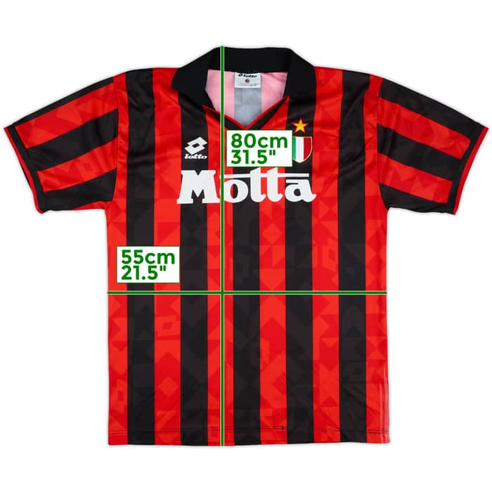 1994-95 AC Milan Home Shirt - 8/10 - (L)