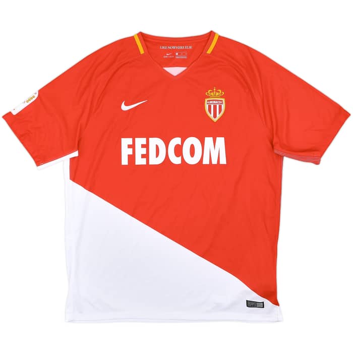 2017-18 Monaco Home Shirt Mbappe #10 - 10/10 - (XL)