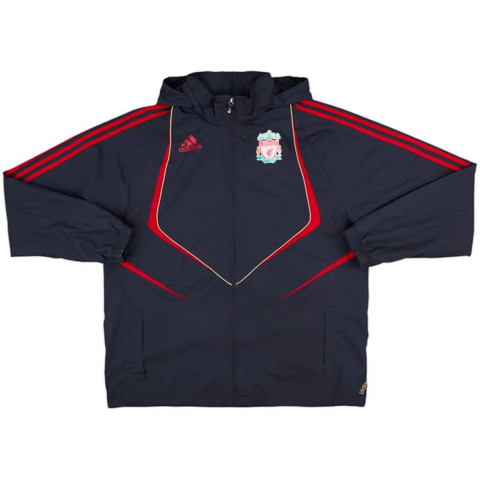 2009-10 Liverpool adidas Hooded Rain Jacket - 6/10 - (L)