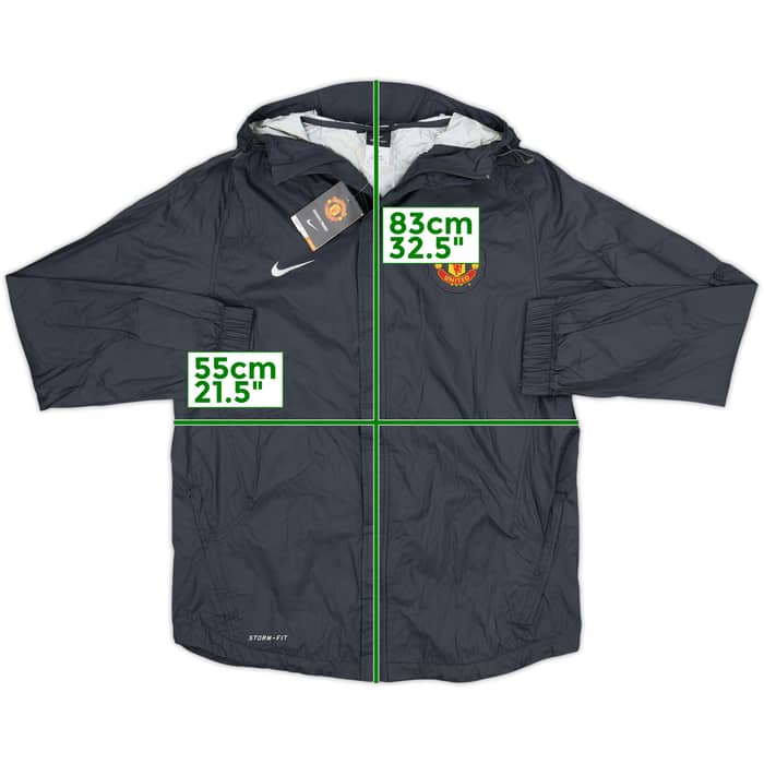 2010-11 Manchester United Nike Hooded Rain Jacket (M)