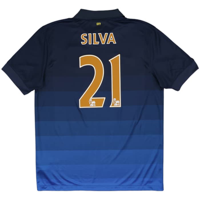 2014-15 Manchester City Away Shirt Silva #21 - 10/10 - (L)