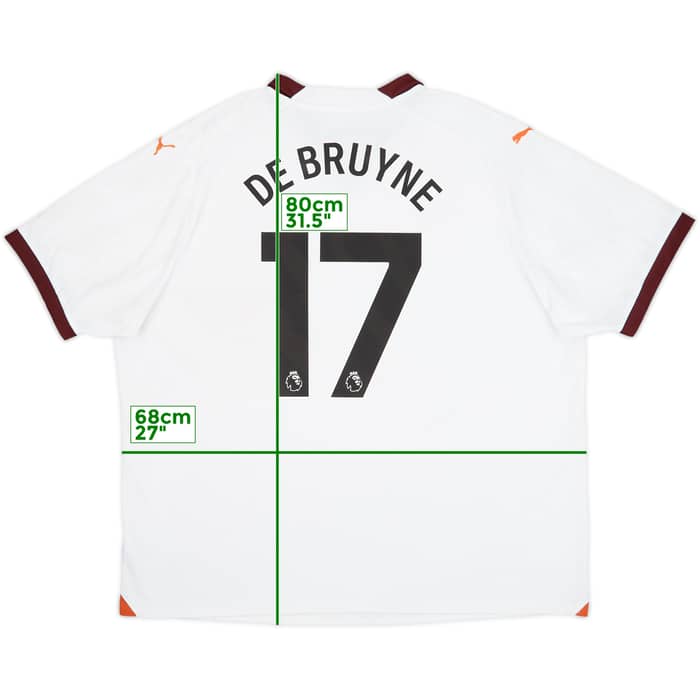 2023-24 Manchester City Away Shirt De Bruyne #17 - 8/10 - (3XL)