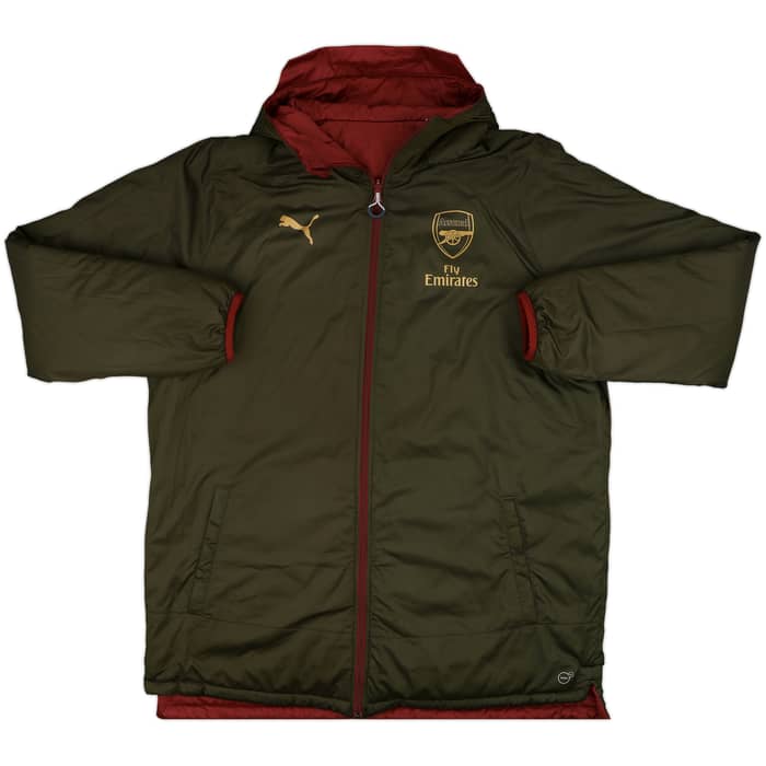 2017-18 Arsenal Puma Reversible Padded Bench Coat - 7/10 - (XXL)