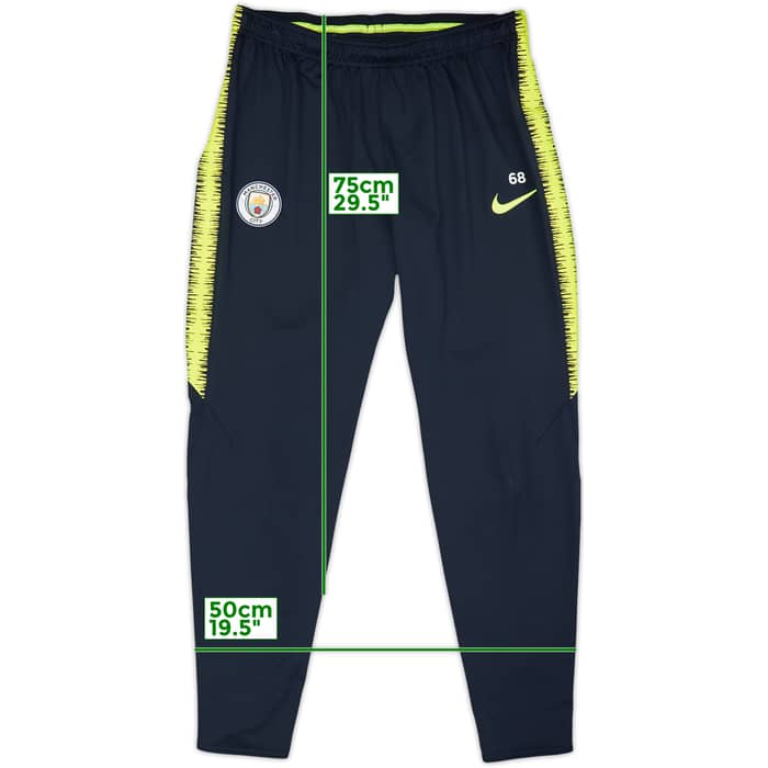 2018-19 Manchester City Player Issue Nike Track Pants/Bottoms #68 - 6/10 - (L)