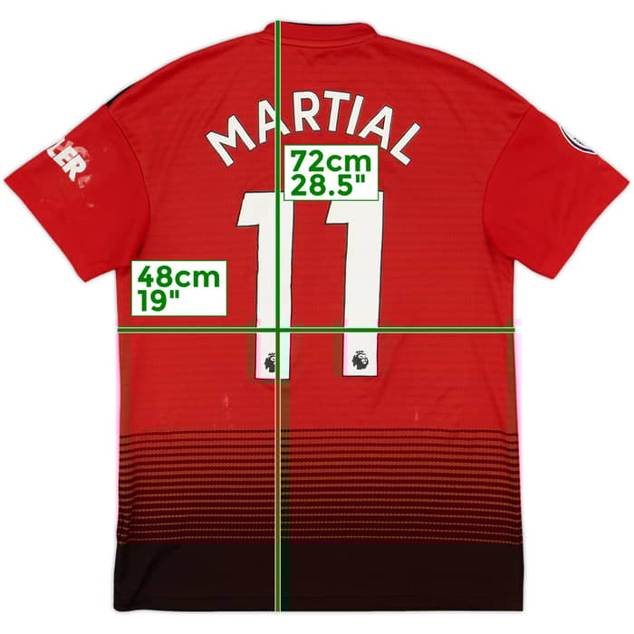 2018-19 Manchester United Home Shirt Martial #11 - 4/10 - (S)