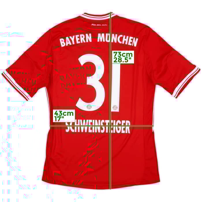 2013-14 Bayern Munich Home Shirt Schweinsteiger #31 - 9/10 - (S)