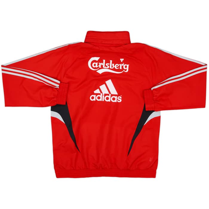 2008-09 Liverpool adidas Staff Issue Hooded 1/4 Zip Drill Top SL - 10/10 - (XL)