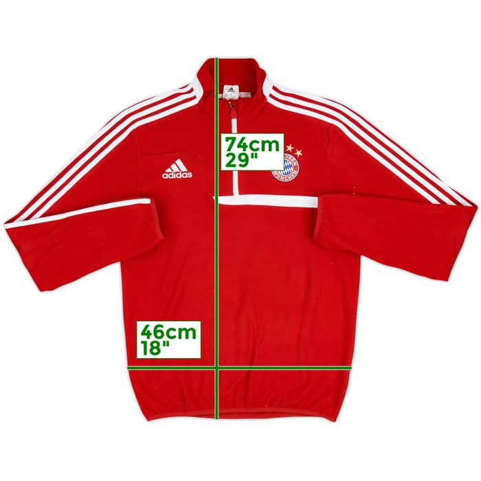 2013-14 Bayern Munich adidas 1/4 Zip Fleece Top - 9/10 - (S)