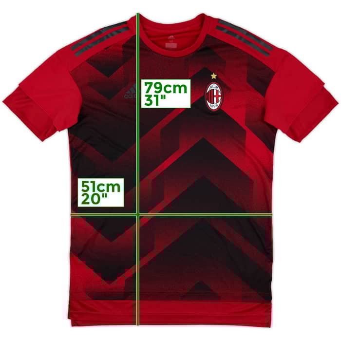 2017-18 AC Milan adidas Training Shirt - 8/10 - (M)