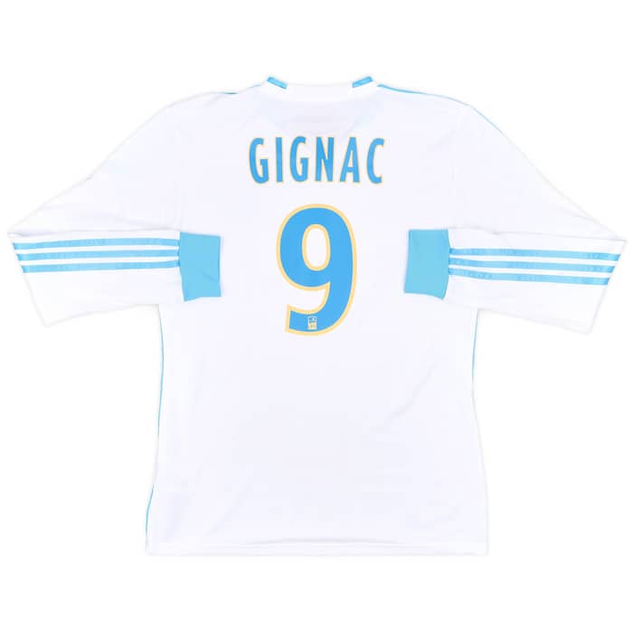 2013-14 Olympique Marseille Home L/S Shirt Gignac #9 - 8/10 - (M)
