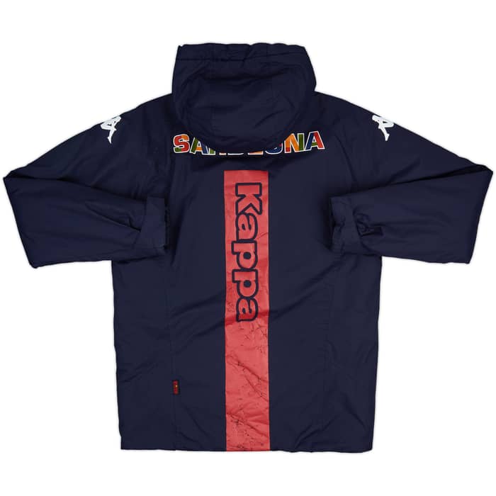2013-14 Cagliari Kappa Hooded Bench Coat - 7/10 - (M)