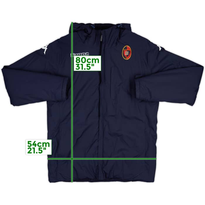 2013-14 Cagliari Kappa Hooded Bench Coat - 7/10 - (M)