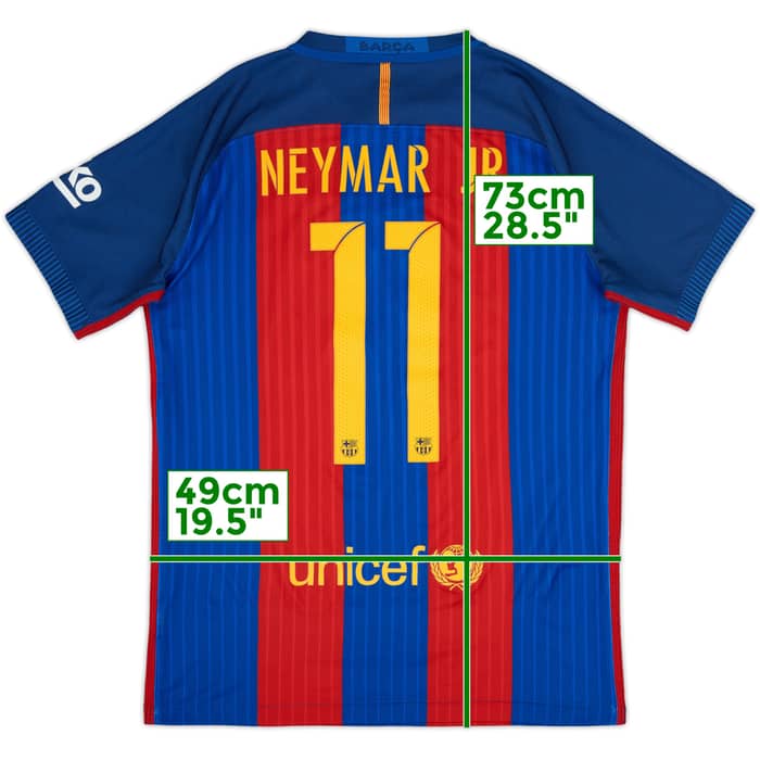 2016-17 Barcelona Authentic Home Shirt Neymar Jr #11 - 10/10 - (M)