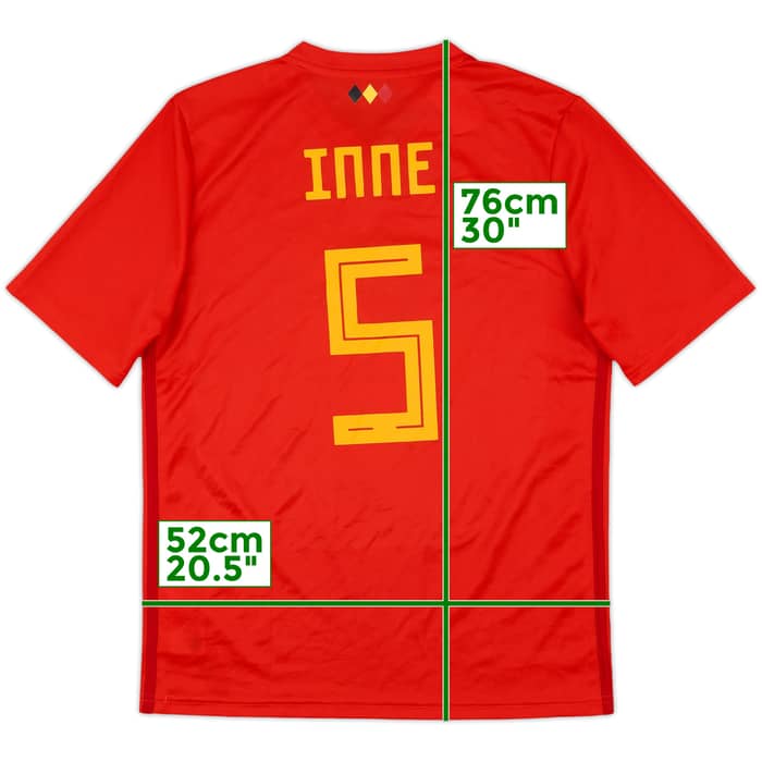 2018-19 Belgium Home Shirt Inne #5 - 8/10 - (XL.Boys)