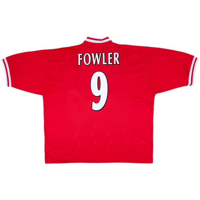 1996-98 Liverpool Home Shirt Fowler #9 - 9/10 - (XXL)