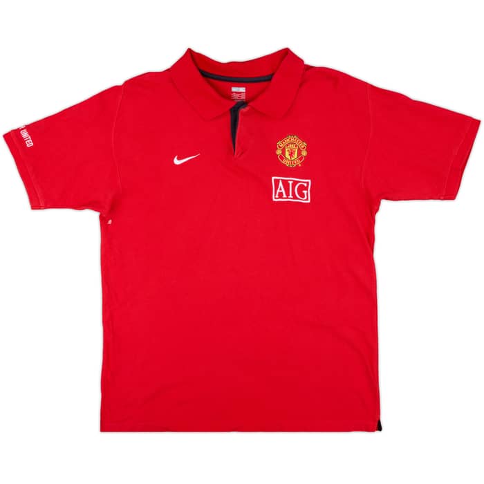 2008-09 Manchester United Nike Polo Shirt - 9/10 - (XL)