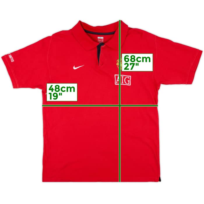 2008-09 Manchester United Nike Polo Shirt - 9/10 - (XL)