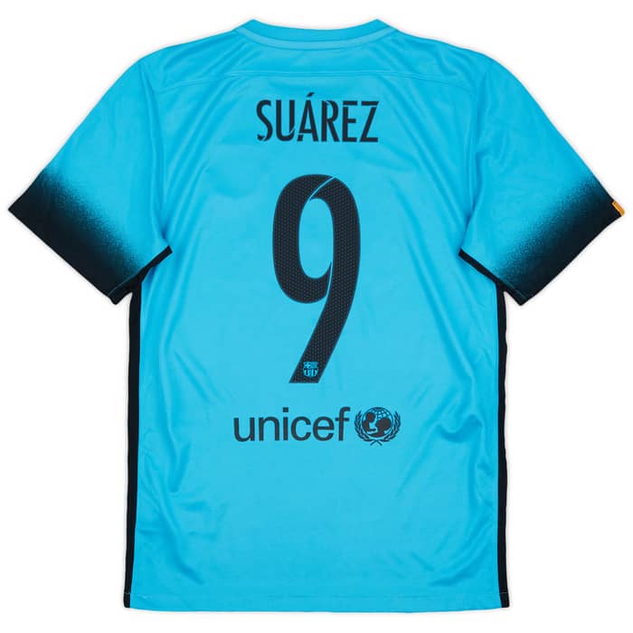 2015-16 Barcelona Third Shirt Suarez #9 - 9/10 - (S)