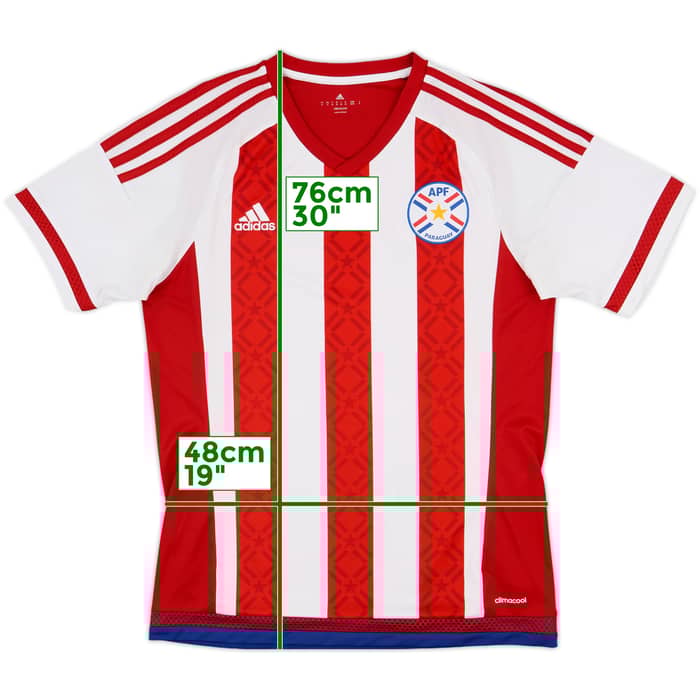2015 Paraguay Copa America Home Shirt - 7/10 - (M)