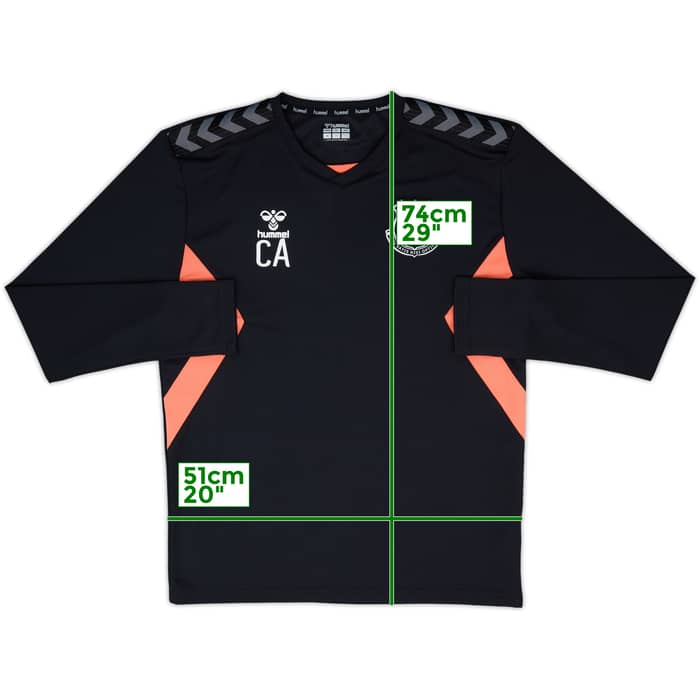 2020-21 Everton Staff Issue Hummel Training L/S Shirt 'CA' - 9/10 - (M)