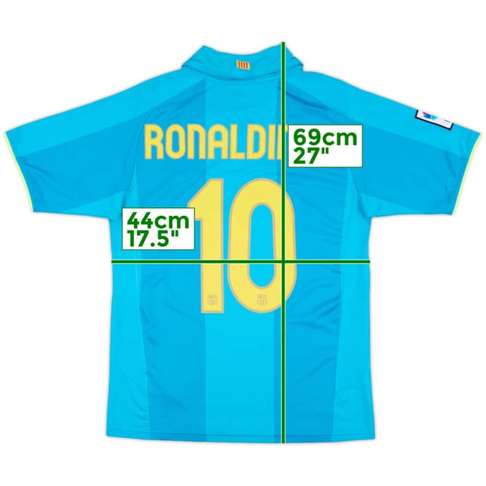 2007-09 Barcelona Away Shirt Ronaldinho #10 - 9/10 - (S)