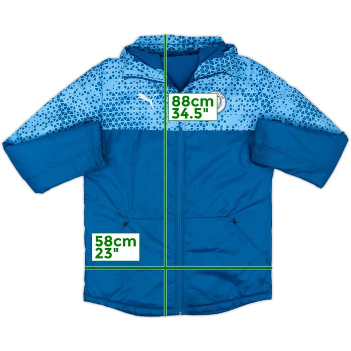 2023-24 Manchester City Puma Hooded Rain Jacket - 8/10 - (M)