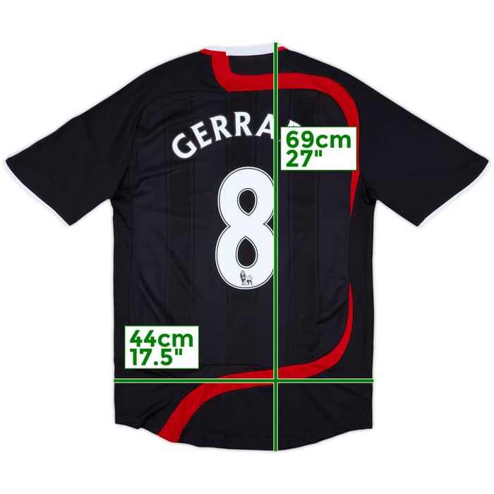 2007-08 Liverpool Third Shirt Gerrard #8 - 8/10 - (M)