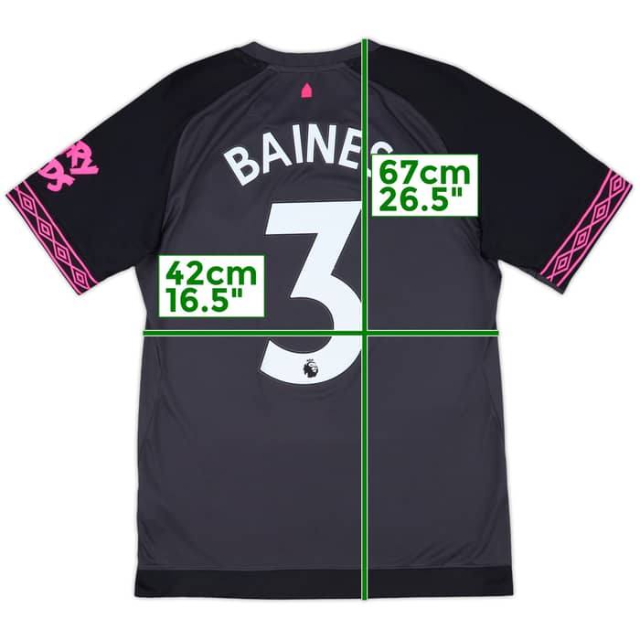 2018-19 Everton Away Shirt Baines #3 - 7/10 - (S)