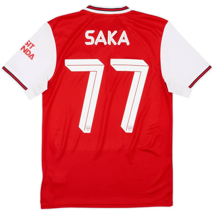 2019-20 Arsenal Home Shirt Saka #77 - 10/10 - (S)