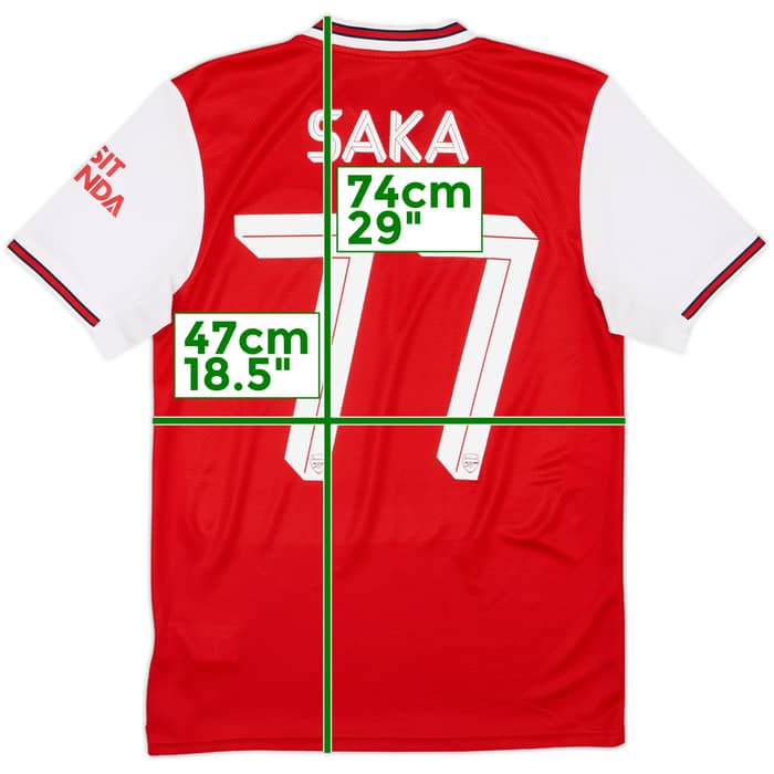 2019-20 Arsenal Home Shirt Saka #77 - 10/10 - (S)