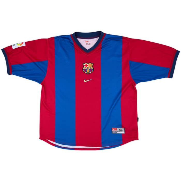 1998-00 Barcelona Home Shirt Rivaldo #11 - 9/10 - (XL)