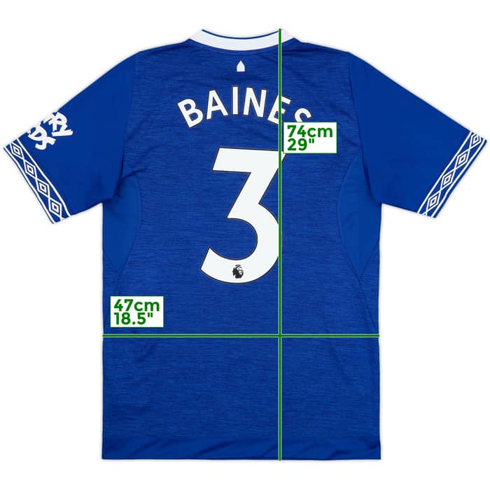 2018-19 Everton Home Shirt Baines #3 - 8/10 - (M)