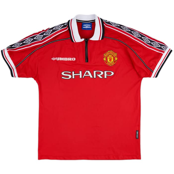1998-00 Manchester United Home Shirt Beckham #7 - 8/10 - (L)