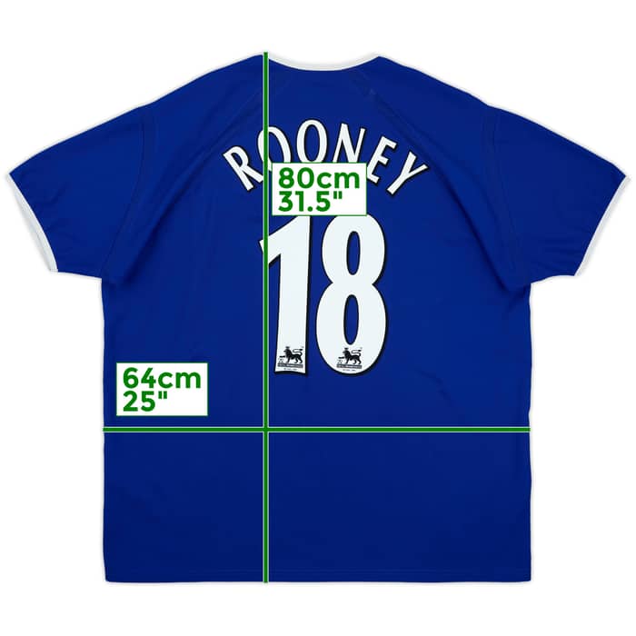 2003-04 Everton Home Shirt Rooney #18 - 8/10 - (XL)