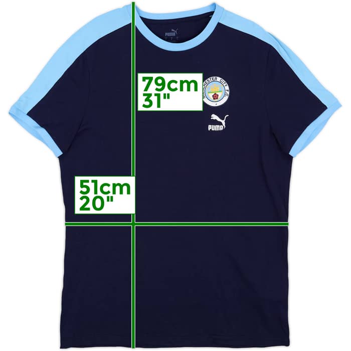 2021-22 Manchester City Puma Cotton Tee - 8/10 - (L)