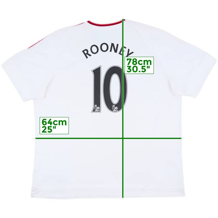 2015-16 Manchester United Away Shirt Rooney #10 - 7/10 - (3XL)