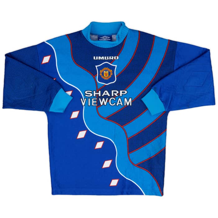 1994-97 Manchester United GK Shirt and Shorts - 9/10 - (L.Boys)