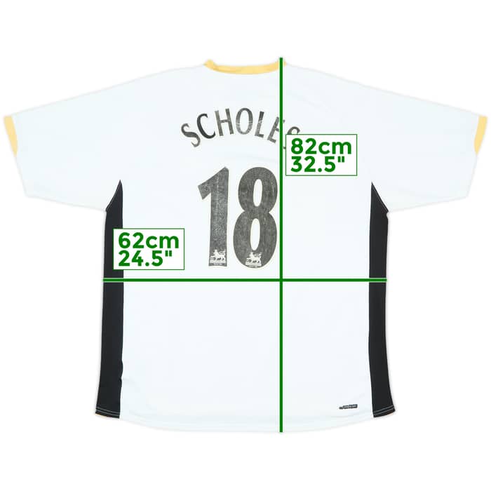2006-08 Manchester United Away Shirt Scholes #18 - 6/10 - (XXL)
