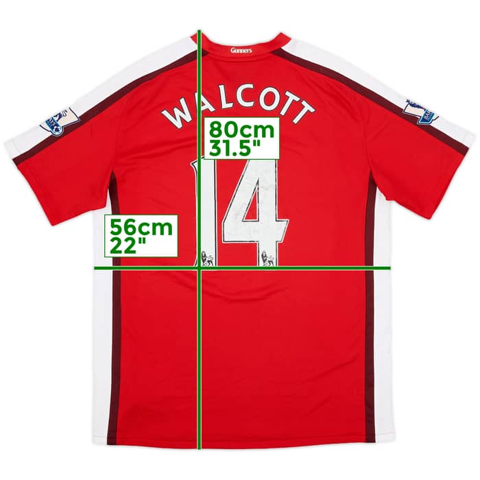 2008-10 Arsenal Home Shirt Walcott #14 - 6/10 - (L)