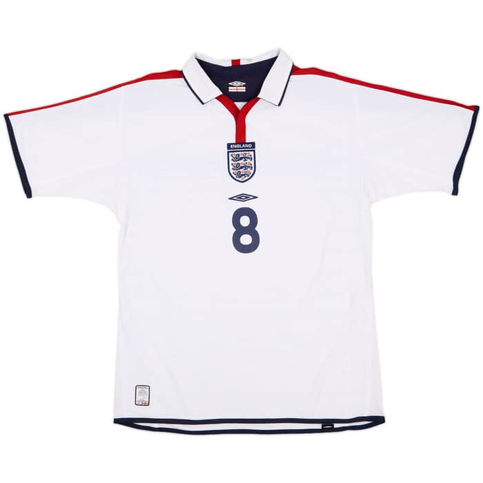 2003-05 England Home Shirt Scholes #8 - 6/10 - (L)