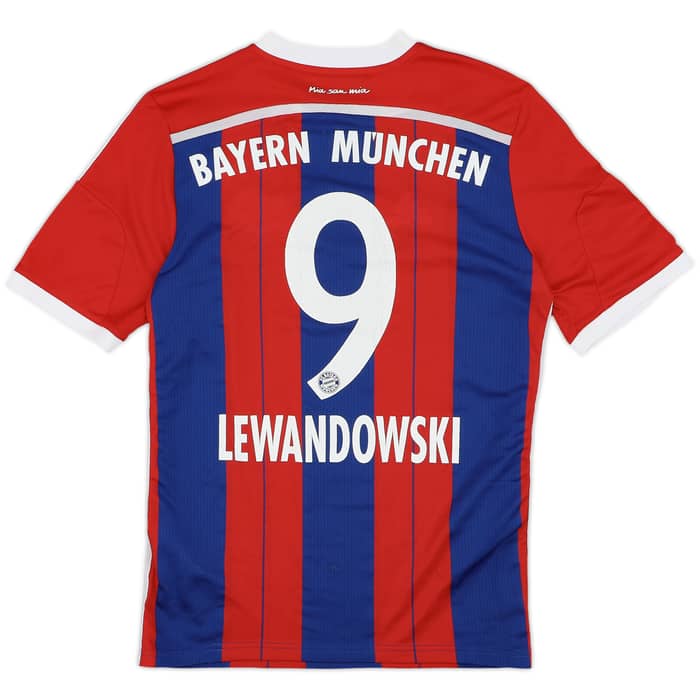 2014-15 Bayern Munich Home Shirt Lewandowski #9 - 7/10 - (XL.Boys)