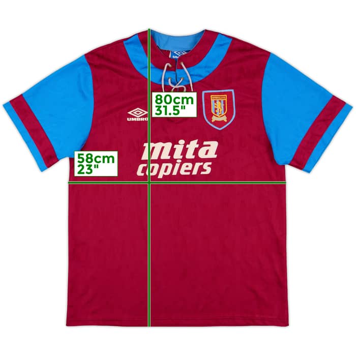 1992-93 Aston Villa Home Shirt #10 - 7/10 - (XL)