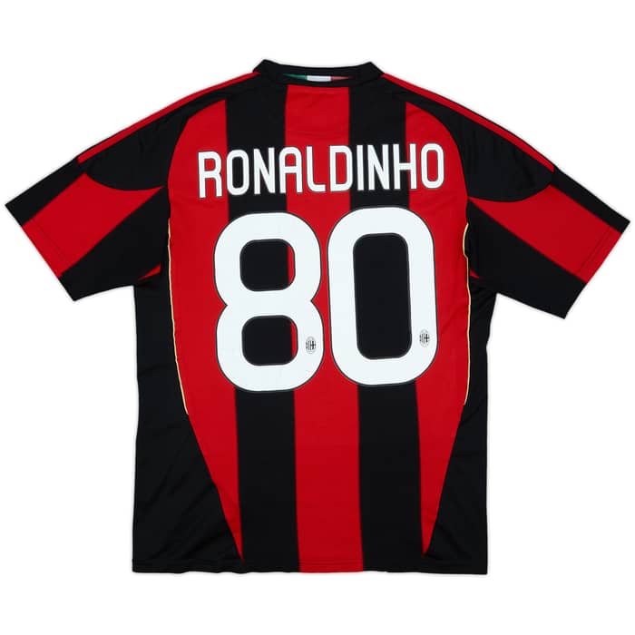 2010-11 AC Milan Home Shirt Ronaldinho #80 - 7/10 - (L)
