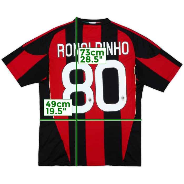 2010-11 AC Milan Home Shirt Ronaldinho #80 - 7/10 - (L)