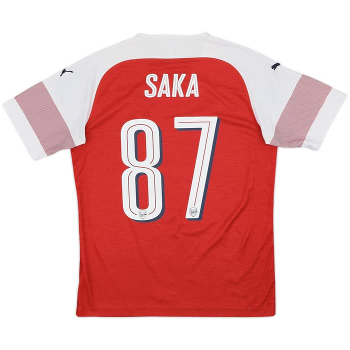 2018-19 Arsenal Home Shirt Saka #87 - 7/10 - (M)